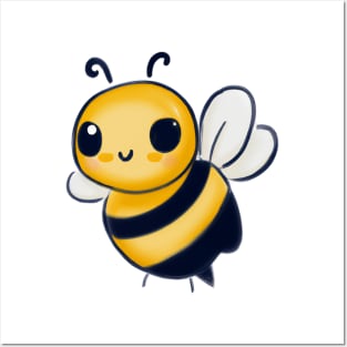 Cute Bee Drawing Posters and Art